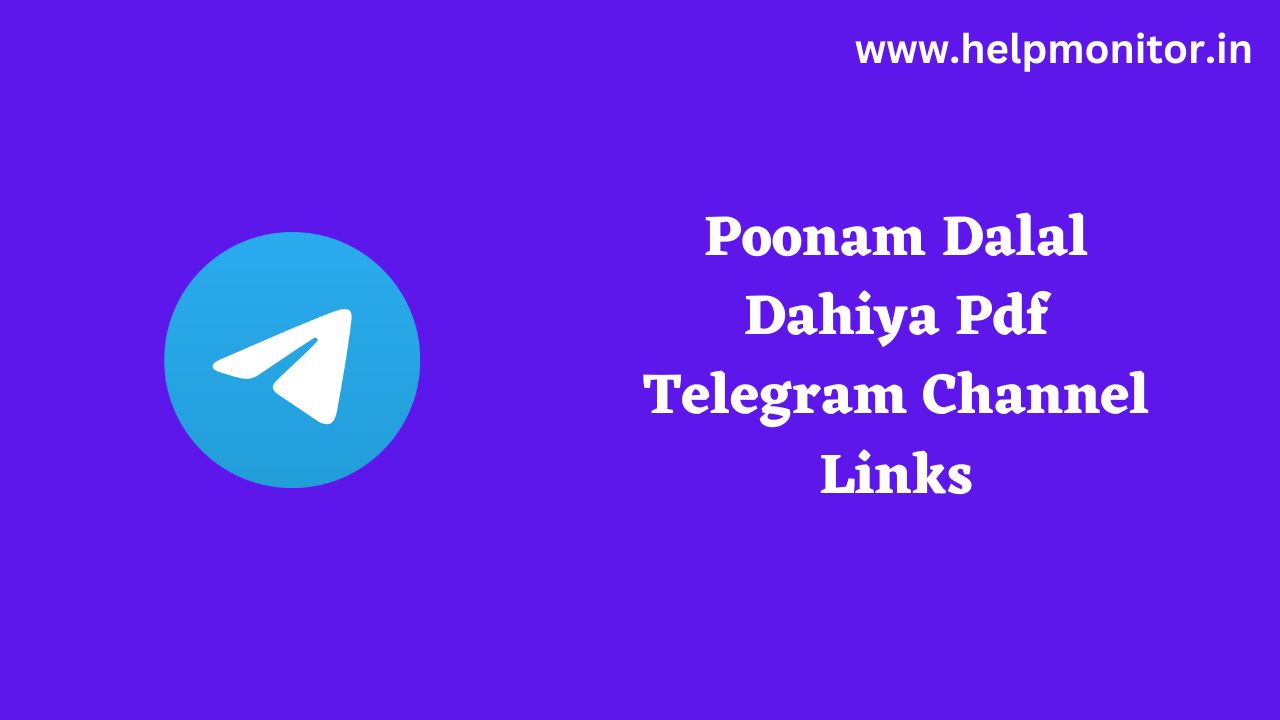 Poonam Dalal Dahiya Pdf Telegram